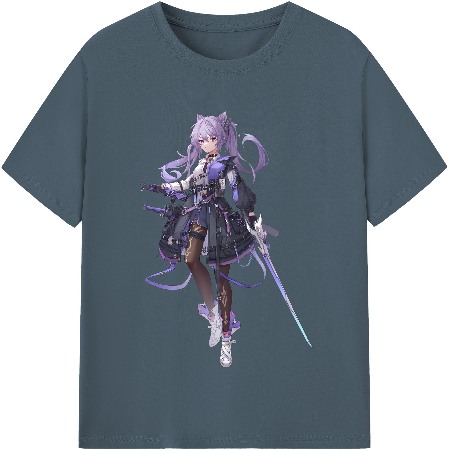 げんし神 刻晴 こくせい genshin Kokusei 綿100％半袖Tシャツ（フロントプリント）